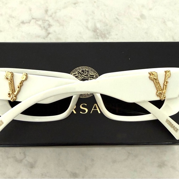 Versace Elegant White Sunglasses - Picture 6 of 13